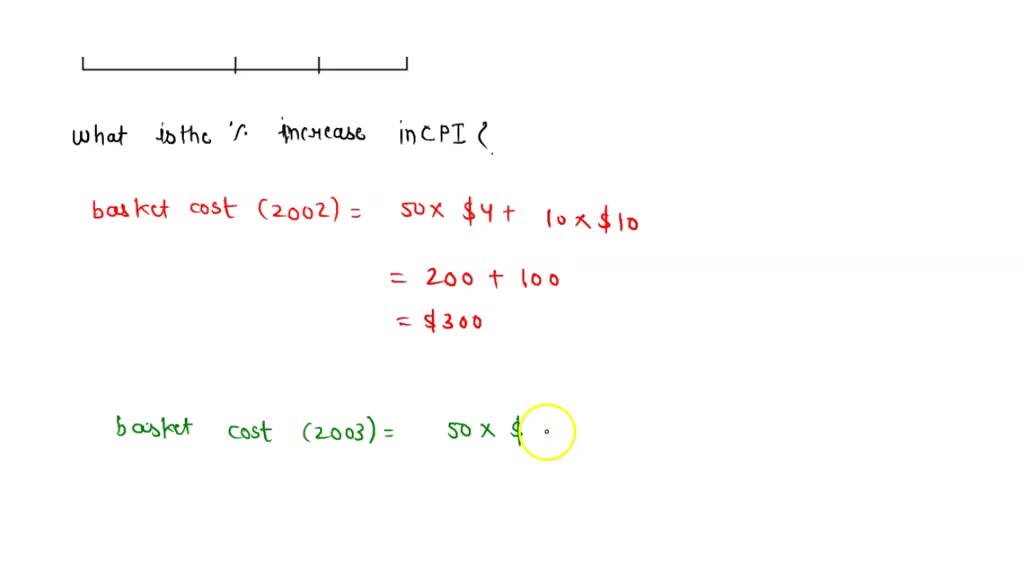 In a simple economy, people consume only 2 goods, food and clothing. The market basket of goods