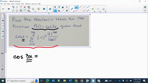 find-the-maclaurin-series-for-tine-function-fxcos-3-x-givene-that-cos-xsum_n0infty-1n-fracx2-n2-n
