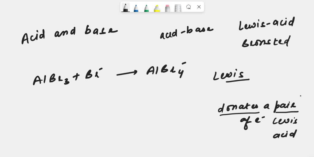 SOLVED For each of the following reactions, identify the acid and the