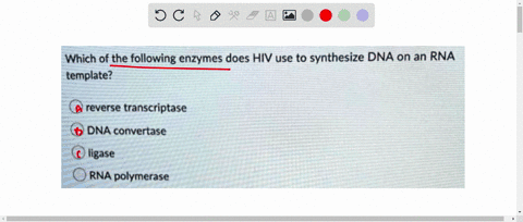 question-1-18-points-which-of-the-following-enzymes-does-hiv-use-to-synthesize-dna-on-an-rna-template-reverse-transcriptase-dna-convertase-ligase-rna-polymerase-5169