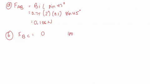 a-wire-in-the-shape-of-an-m-lies-in-the-plane-of-the-paper-it-carries-a-current-of-23-a-flowing-from-a-to-e-it-is-placed-in-a-uniform-magnetic-field-of-105-t-in-the-same-plane-directed-as-sh-79344