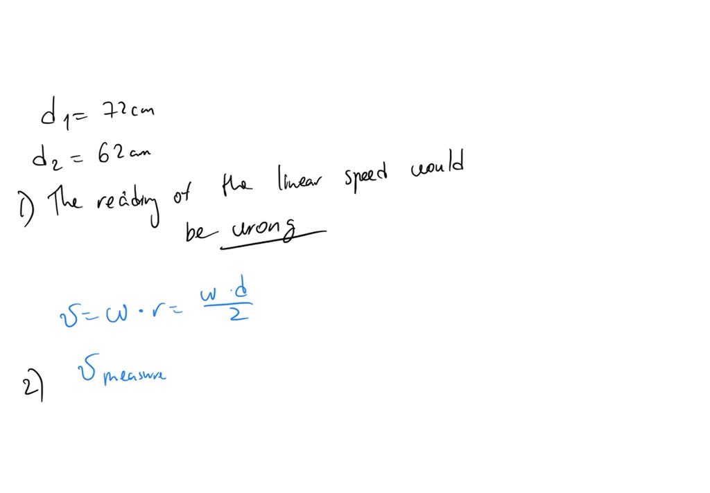 SOLVED A speedometer on the front wheel of a bicycle gives a reading
