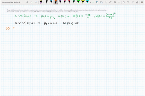 the-probability-density-function-of-the-time-required-to-determine-an-assembly-operation-is-fx01-for-30x40-seconds-a-determine-the-proportion-of-assembled-units-that-require-more-than-35-sec-20623