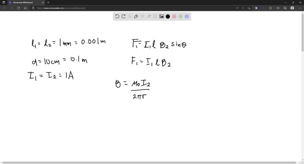 SOLVED Find the force between the two parallel wire segments in Figure