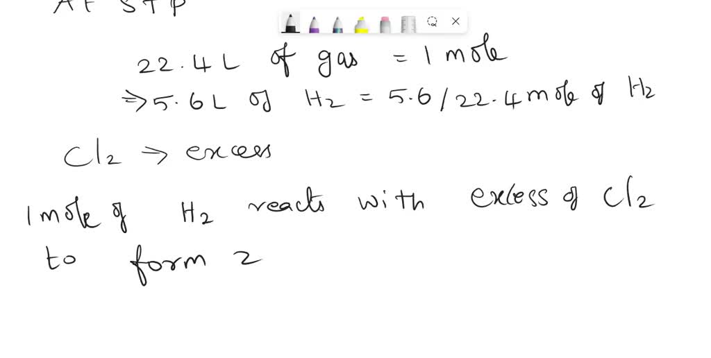 Solved Calculate The Mass In Grams Of Hydrogen Chloride Produced When 56 L Of Molecular 4653