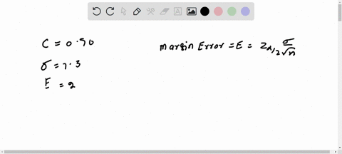 find-the-minimum-sample-size-n-needed-to-estimate-for-the-given-values-of-c-and-e-c090-73-and-e2-assume-that-a-preliminary-sample-has-at-least-30-members-n