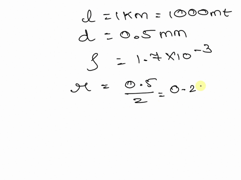 calculate-the-resistance-of-a-copper-wire-10km-long-and-050mm-diameter-if-resistivity-of-copper-is-17-10-3-65819