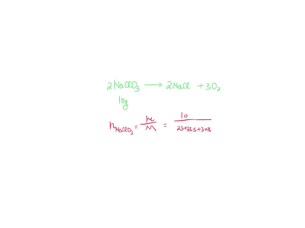 SOLVED: What mass of O2 can be generated by the decomposition of 10.0 g ...