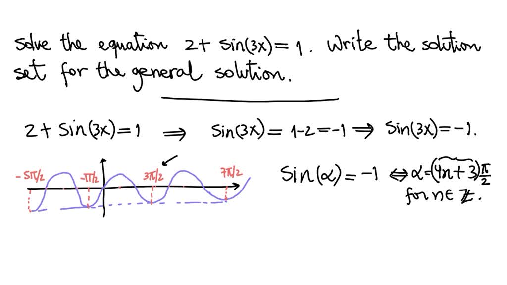 solve for x sin 3x 1 2 mathway