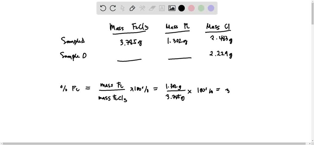 Use the law of constant composition to complete the following table ...