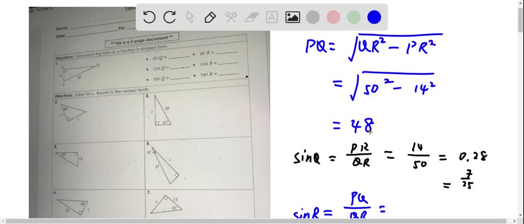 Solved Please Help Unit 8 Right Triangles Trigonometry Homework 6 Trigonometry Review 