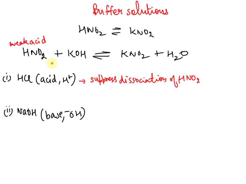 SOLVED What would happen if you add HCl to a buffer solution of HNO2