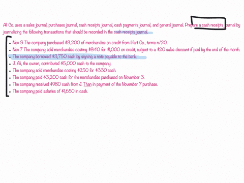 ali-co-uses-a-sales-journal-purchases-journal-cash-receipts-journal-cash-payments-journal-and-general-journal-prepare-a-cash-receipts-journal-like-the-one-in-exhibit-77-journalize-the-follow-60344