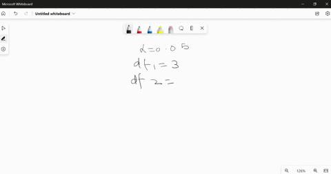what-is-the-f-critical-value-for-a-anova-problem-where-alpha-05-degrees-of-freedom-for-the-treatment-between-groups-is-equal-to-3-and-degrees-of-freedom-for-error-within-groups-is-18-95135
