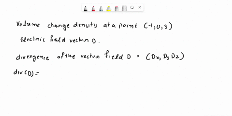 iif-d-2y2z-ax-4xy-ay-x-az-cm2-find-athe-volume-charge-density-at-1-0-3-bthe-flux-through-the-cube-defined-by-0x1-0y1-0z1-cthe-total-charge-enclosed-by-the-cube-20473