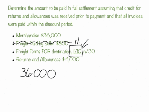freight-terms-determine-the-amount-to-be-paid-in-full-settlement-of-each-of-two-invoices-a-and-b-assuming-that-credit-for-returns-and-allowances-was-received-prior-to-payment-and-that-all-in-61772
