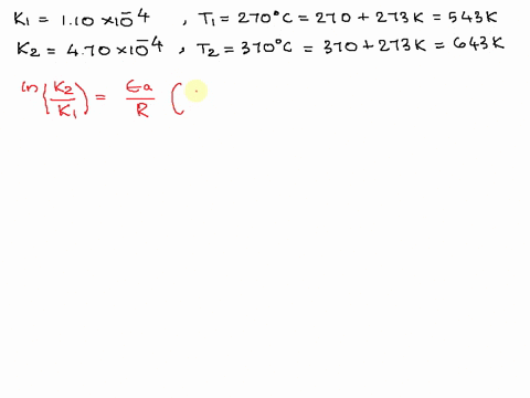 11-a-first-order-reaction-has-a-rate-constant-k-110-x-104-at-270-oc-and-a-rate-constant-k-470-x-104-at-370-oc-what-is-the-activation-energy-ea-in-kjmol-for-the-reaction-multiple-choice-421-k-53812