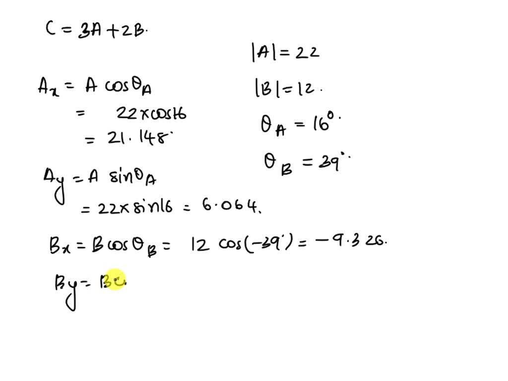 SOLVED: Texts: Consider the two vectors shown below. The two vectors ...