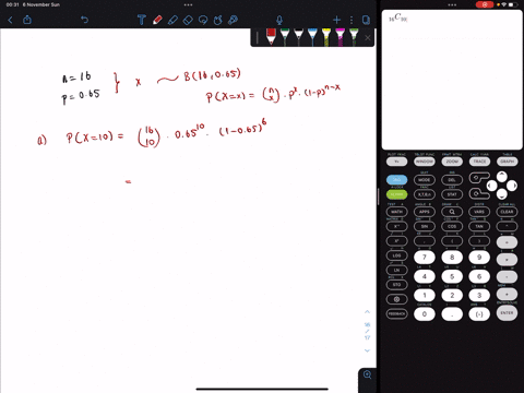 consider-a-binomial-experiment-with-16-trials-and-probability-065-of-success-on-a-single-triala-use-the-binomial-distribution-to-find-the-probability-of-exactly-10-successes-round-your-answe-78802