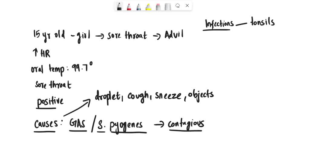 SOLVED A 15yo girl presents with a sore throat and headache x 5 days