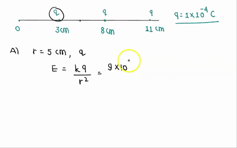 problem-9-point-charges-located-at-3-8-and-11-cm-along-the-x-axis-are-represented-in-the-figure-part-a-find-the-electric-field-at-x1-500-cm-in-nc-given-that-q-100-c-part-b-at-what-position-b-18763