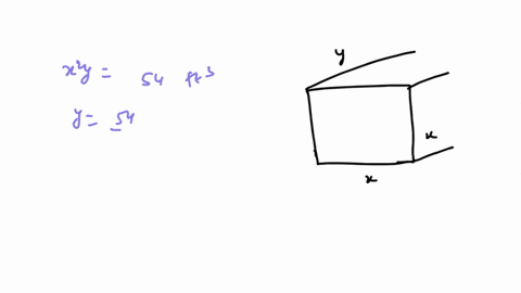 A rectangular box is to have a square base and a volume of...
