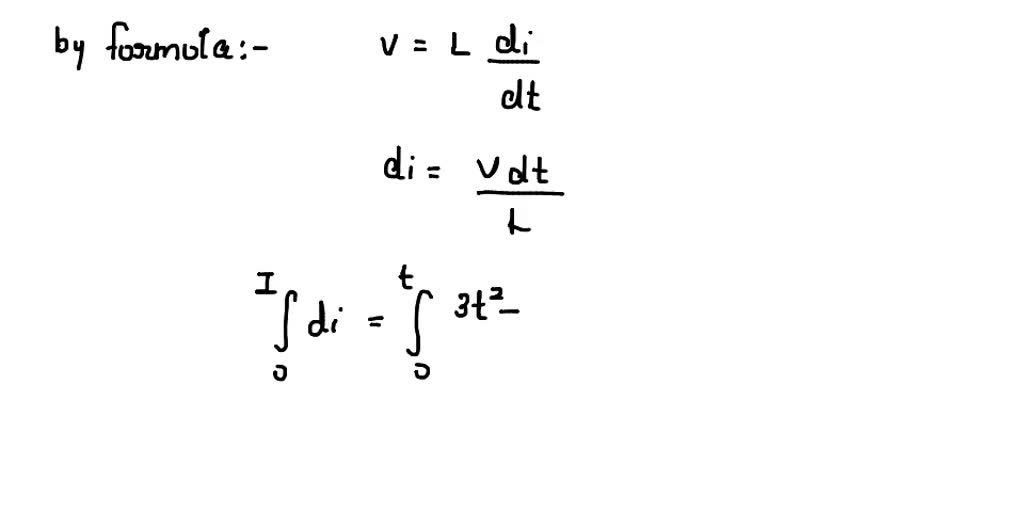 SOLVED: Calculate the current if the voltage across a 150 mH inductor ...