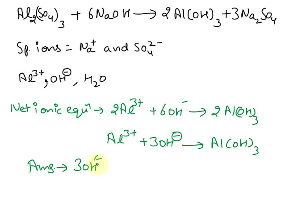 Solved The Net Ionic Equation For The Reaction Of Sodium Hydroxide Naoh And Iron Iii 5529