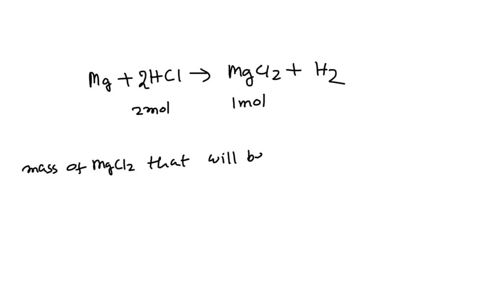 Mg(s) + HCl(aq) = MgCl2(aq) + H2(g) - Balanced chemical … Foto 19