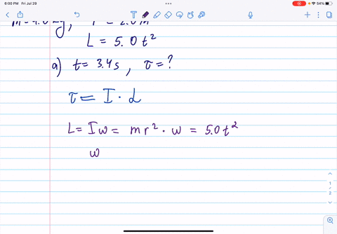 a-40-kg-particle-moves-in-a-circle-of-radius-20-m-the-angular-momentum-of-the-particle-varies-in-tim-95086