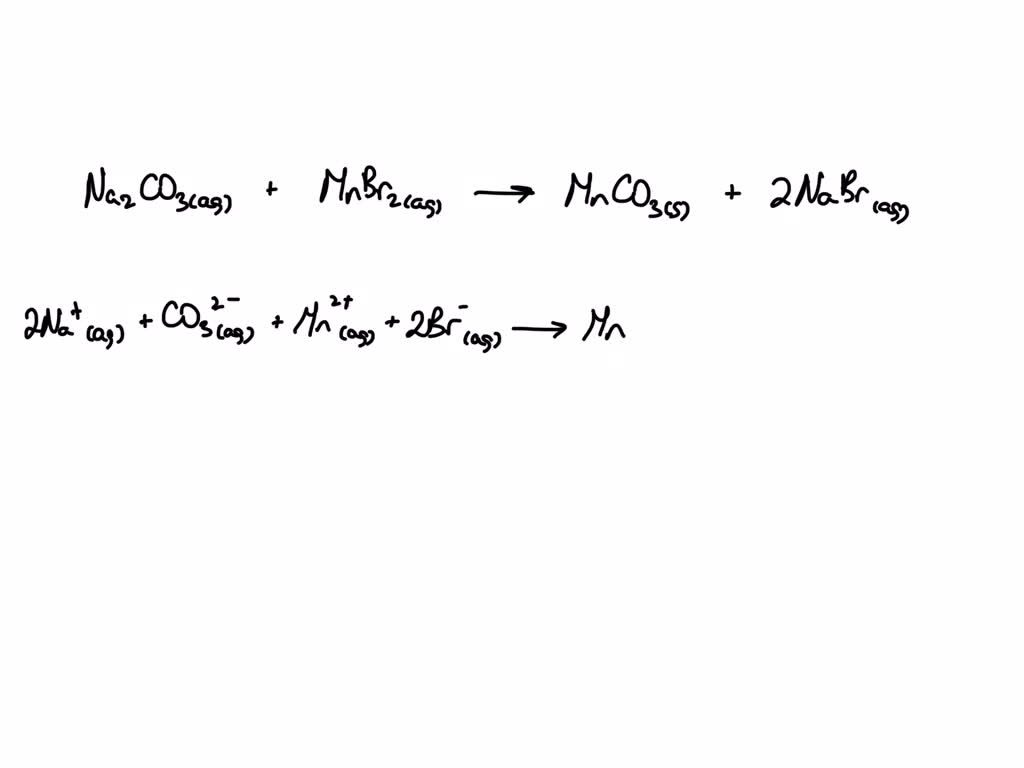 SOLVED Consider the reaction when aqueous solutions of sodium