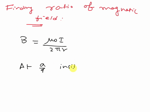 a-long-straight-wire-of-radius-a-carries-a-steady-current-l-the-current-is-uniformly-distributed-across-its-cross-section-the-ratio-of-the-magnetic-field-at-a4-inside-and-a4-outside-from-the-25437