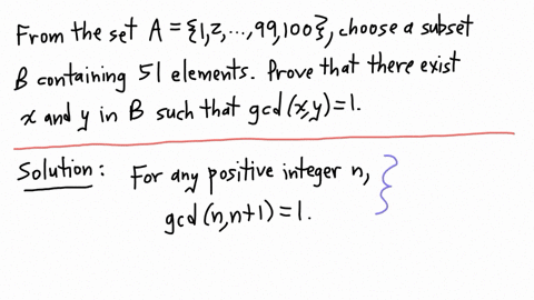 suppose-51-numbers-are-chosen-from-the-set-1-2-dots-99-100-prove-that-there-exist-two-of-these-numbers-that-are-coprime