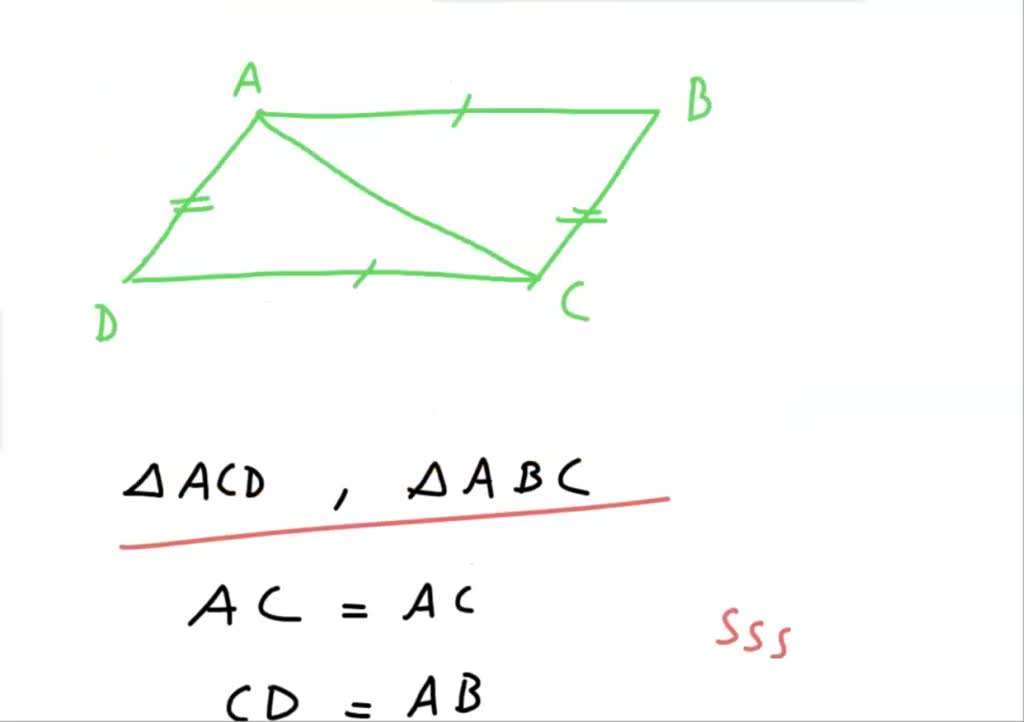 Let ABCD be a quadrilateral such that opposite sides are congruent ...