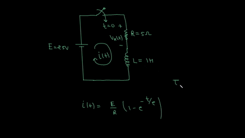 a-series-rl-circuit-with-r-5-q-and-l-1-hhas-3-constant-voltage-e-25-v-applied-at-t-0-by-the-closing-of-a-switch-find-vrt-vrt-5-ez5t-v-vat-10-0-vrlt-25-3v-vst-5-e-z5ev-17002