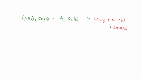 question-18-solid-urea-nh2zco-burns-to-give-coz-nz-and-liquid-hzo_-its-heat-of-combustion-is-6322-kjmol-incorrect-write-the-balanced-combustion-equation-record-fractions-as-ratios-eg-12-if-n-14304