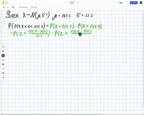 a-population-of-values-has-a-normal-distribution-with-16131613-and-332332-you-intend-to-draw-a-random-sample-of-size-n68n68find-the-probability-that-a-single-randomly-selected-value-is-betwe-58638