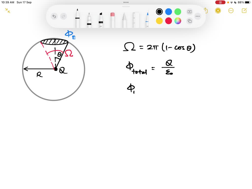 SOLVED: A sphere of radius R surrounds particle with charge Q located ...