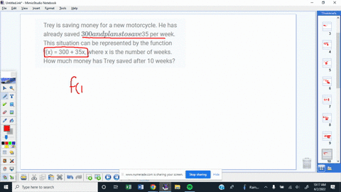 trey-is-saving-money-for-a-new-motorcycle-he-has-already-saved-300-and-plans-to-save-35-per-week-this-situation-can-be-represented-by-the-function-fx-300-35x-where-x-is-the-number-of-weeks-h-86205