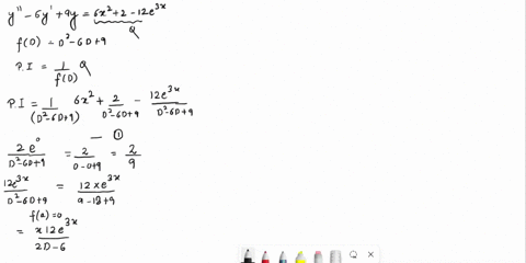 solve-for-the-particular-solution-yp-y-6y-9y-6x2-2-12e3x-v1-0-y1-1-28474