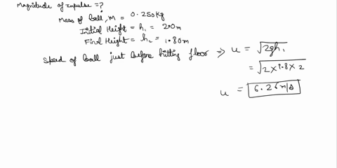 0250-kg-rubber-ball-is-dropped-from-height-of-00-m-it-hits-the-floor-and-rebounds-to-height-of-180-m_-what-is-the-magnitude-of-impulse-the-floor-applies-to-the-ball-a-00804-ns-b-0950-ns-c-13-12418