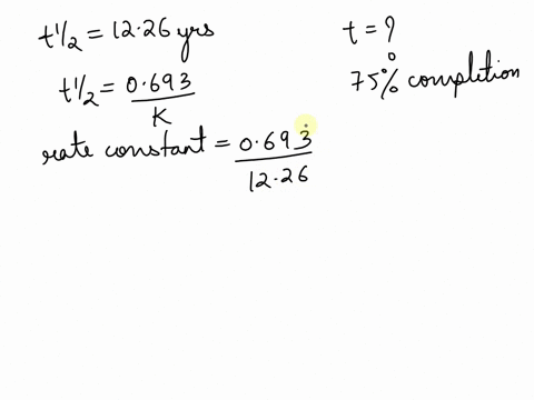 if-the-first-order-half-life-of-tritium-h-is-1226-years-what-amount-of-time-is-necessary-for-it-to-lose-75-of-its-radioactivity-years-i-x10o-79307
