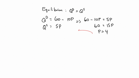a-the-demand-equation-is-q-60-10p-and-the-supply-equation-is-q-5p-to-find-the-equilibrium-price-and-quantity-we-need-to-set-the-demand-and-supply-equations-equal-to-each-other-and-solve-for-94216