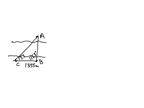 to-find-the-distance-ab-across-river-distance-bc-of-1355-b-measures-11530and-angle-mis-measured-on-one-side-ofthe-river-angle-measures-1719-find-distance-ab-a-403-m-b-400-m-c-540-m-d-543-m-01564