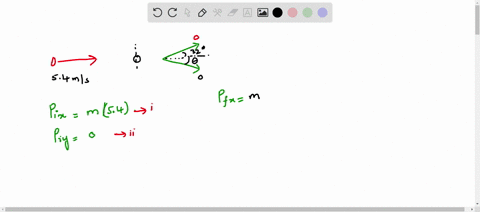 a-billiard-ball-moving-at-540-ms-strikes-a-stationary-ball-of-the-same-mass-after-the-collision-the-first-ball-moves-at-458-ms-at-an-angle-of-320-with-respect-to-the-original-line-of-motion-87382