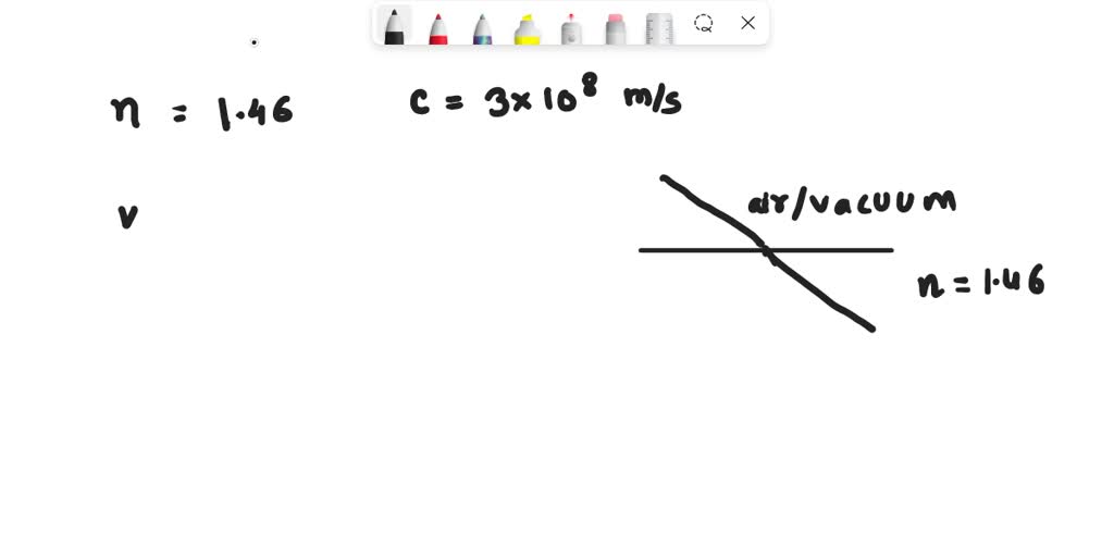 refractive index of glycerine is 1.46. what is the speed of light in