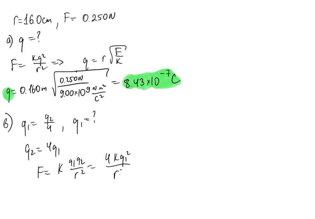 SOLVED Two small plastic spheres are given positive electrical charges