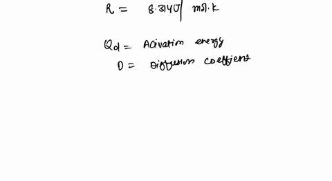 the-diffusion-coefficients-for-iron-in-nickel-are-given-at-two-temperatures-tk-dm2s-1273-94-x-10-16-1473-24-x-10-14-a-determine-the-values-of-d0-and-the-activation-energy-qd-b-what-is-the-ma-37255