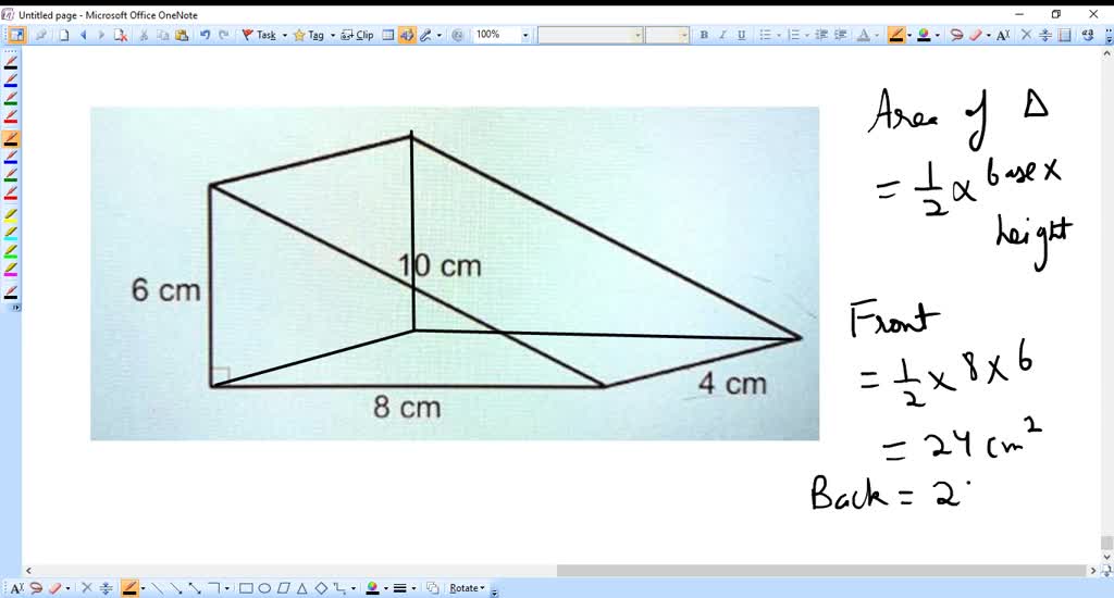 SOLVED: 'A) calculate the surface area of the equilateral triangular ...