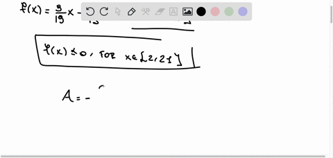 find-the-area-of-the-region-in-the-xy-plane-bounded-above-by-the-graph-of-the-function-fx-919x-1819-below-by-the-x-axis-on-the-left-by-the-line-x2-and-on-the-right-by-the-line-x21-the-area-i-25856